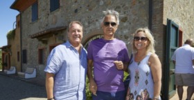 Dr. John Rosa with Andrea Bocelli and his wife Maureen.